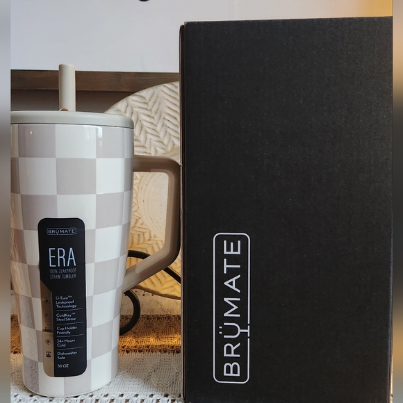 Brumate x Krista Horton Tan Checker 30oz Era - Picture 1 of 7